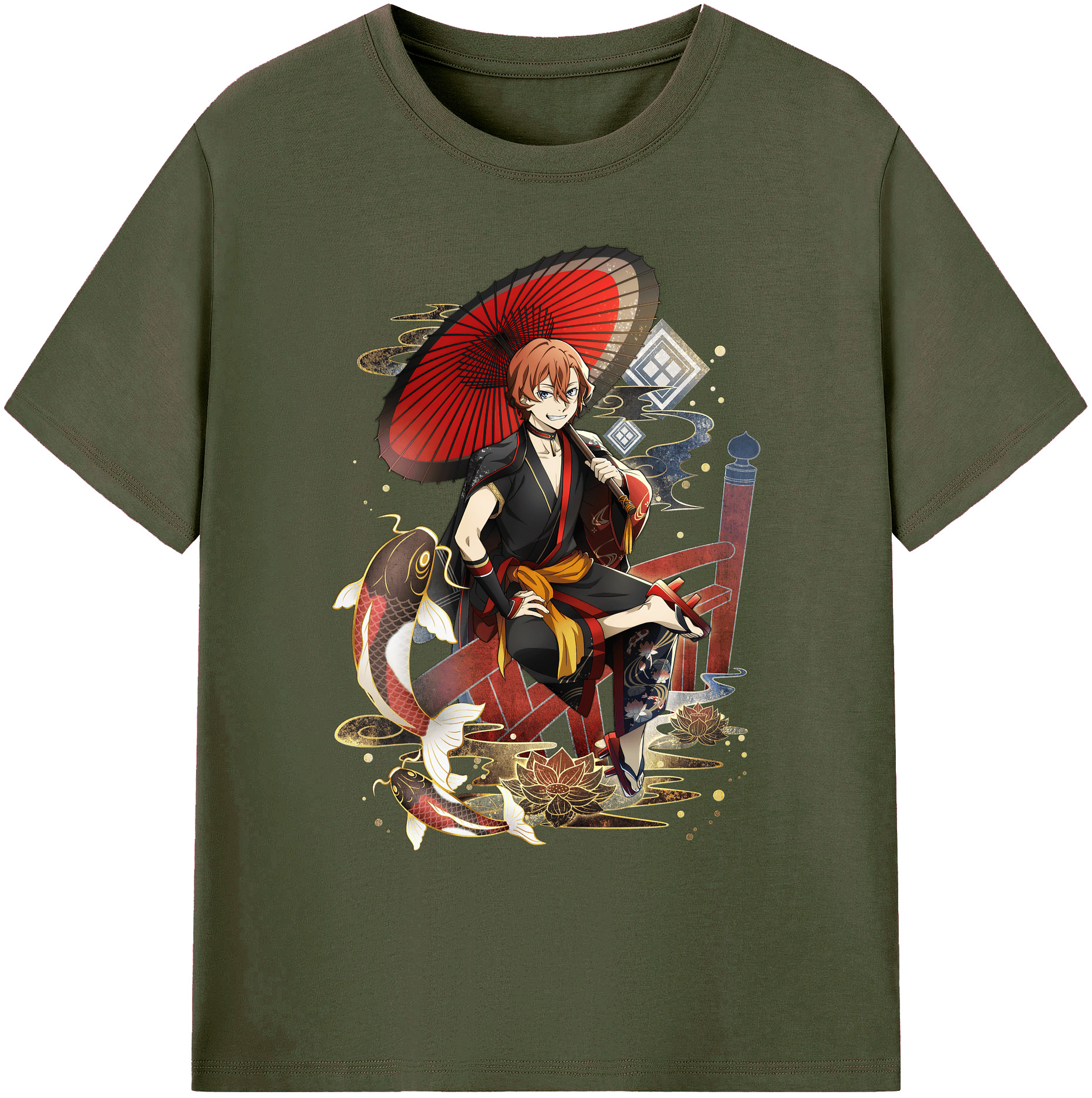 （画像用） 文豪ストレイドッグス Bungo Stray Dogs 綿100％ メンズ半袖Tシャツ｜肌触りやわらか＆通気性